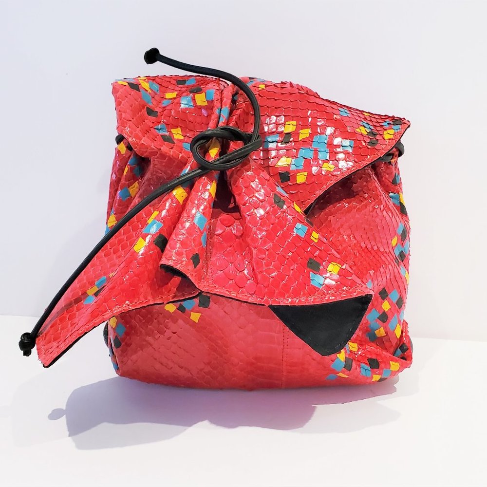 SOLD Vintage Carlos Falchi Snakeskin Crossbody Bag